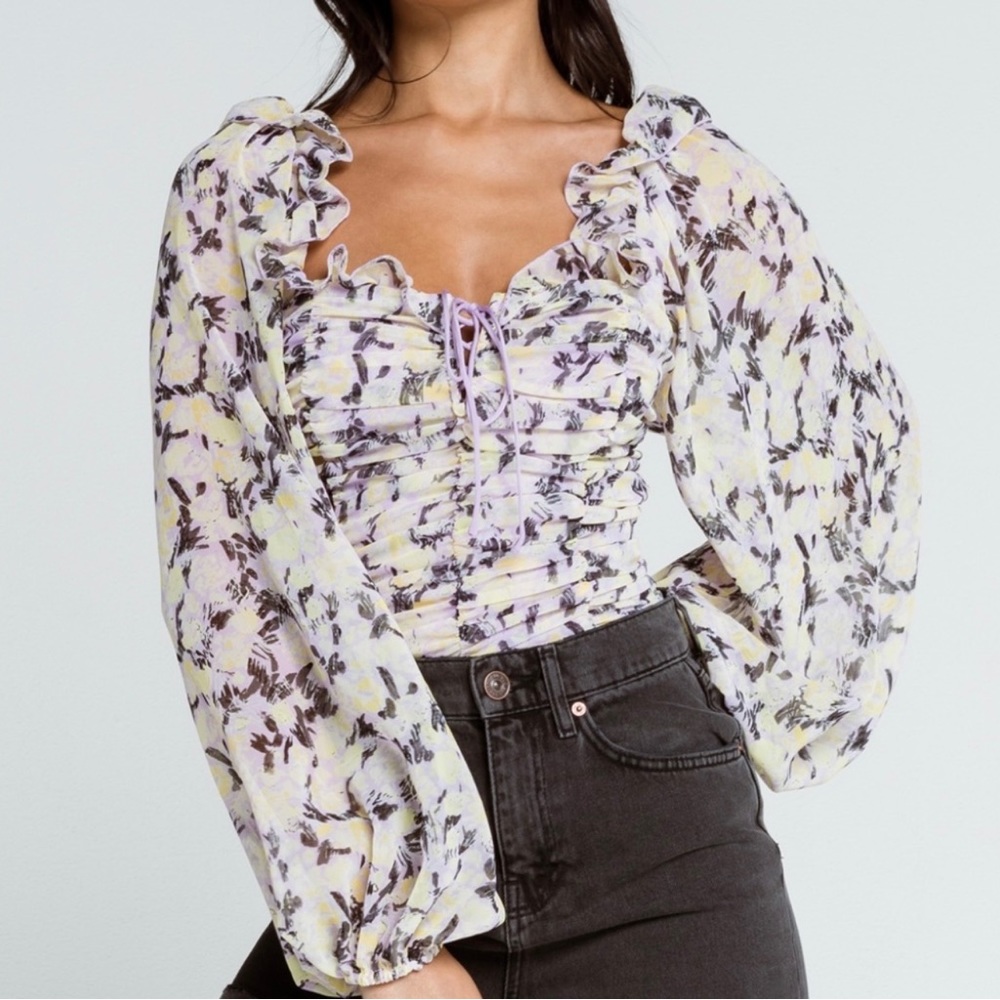 NWT Free People Floral Top - Large
